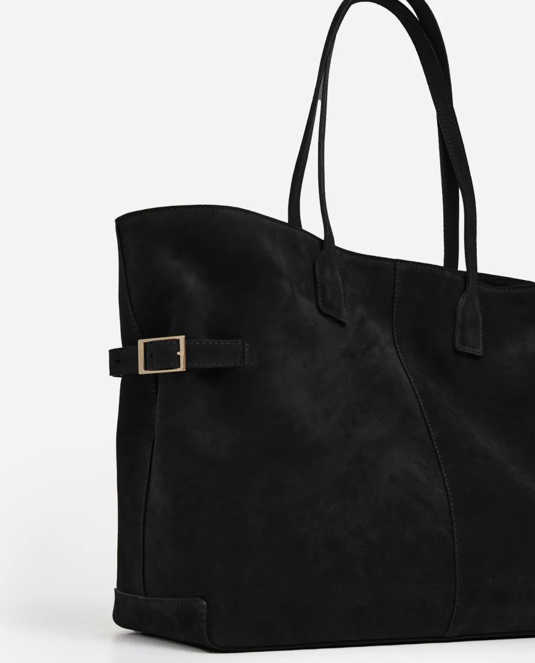 lesley_tote_bag_suede_bla_4.webp Tote Bags^Flattered Lesley Tote Bag Suede Black