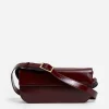 Shoulder Bags^Flattered Lillie Shoulder Bag Leather Brick Red Patent