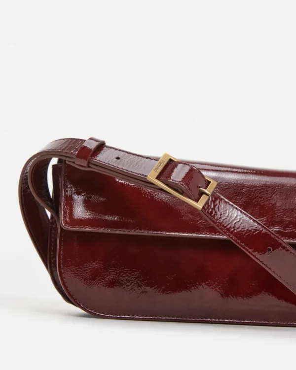 Shoulder Bags^Flattered Lillie Shoulder Bag Leather Brick Red Patent