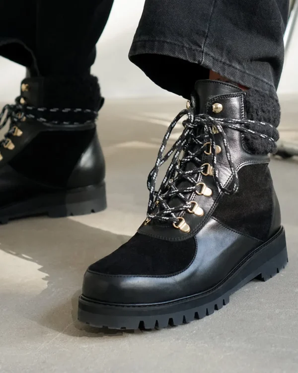 Boots^Flattered Linn Leather/Suede Black
