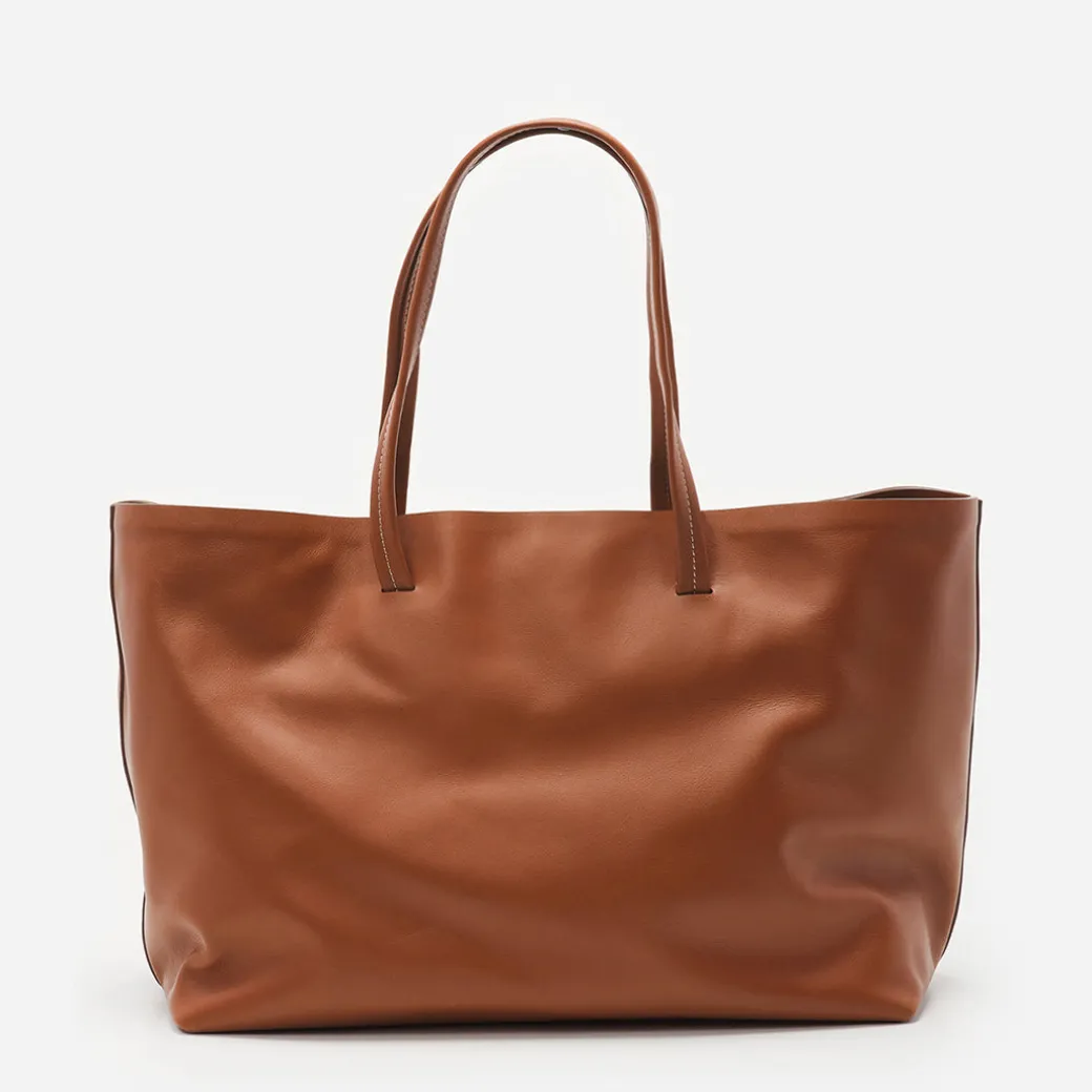 luka_tote_leather_cognac_0.webp Tote Bags^Flattered Luka Tote Leather Cognac