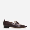 Loafers^Flattered Penelope Leather Taupe/Burgundy