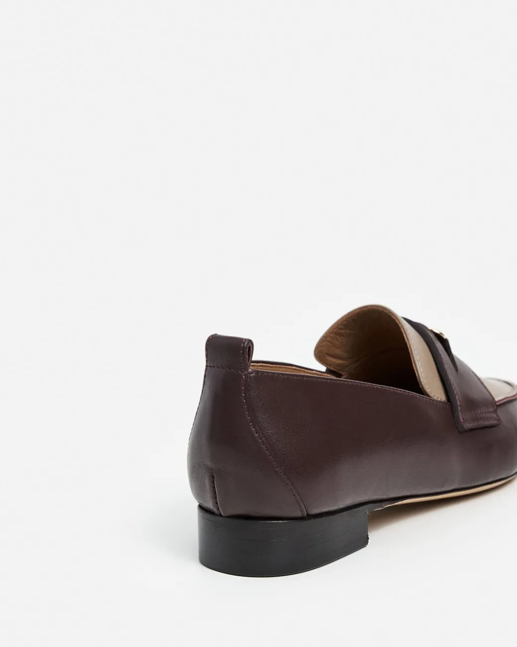 penelope_leather_taupebur_5.webp Loafers^Flattered Penelope Leather Taupe/Burgundy