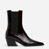 Boots^Flattered Sandra Leather Patent Burgundy