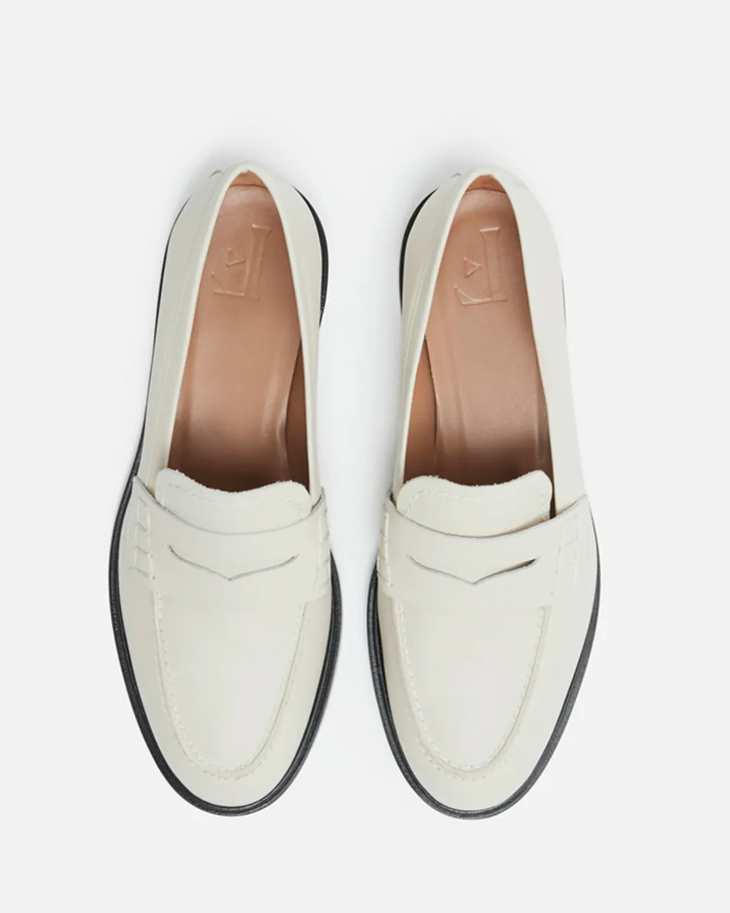 sara_leather_creme_2.webp Loafers^Flattered Sara Leather Creme