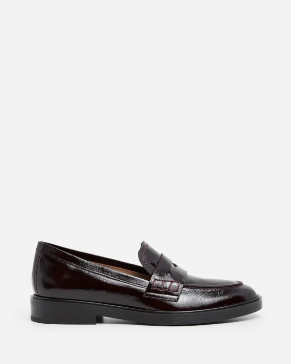 Loafers^Flattered Sara Leather Patent Burgundy
