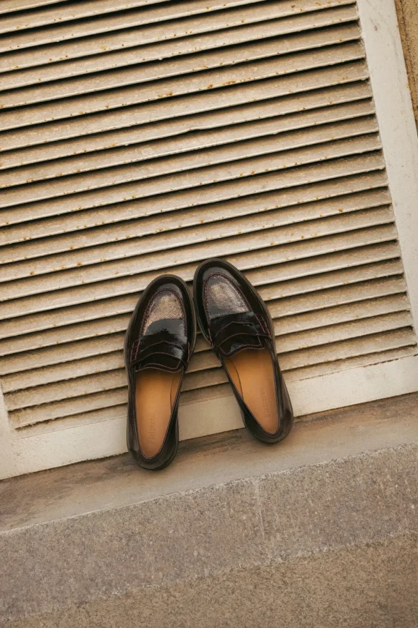 Loafers^Flattered Sara Leather Patent Burgundy