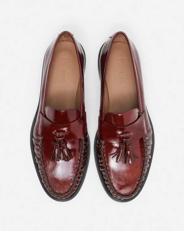 Loafers^Flattered Sigrid Leather Brick Red Patent