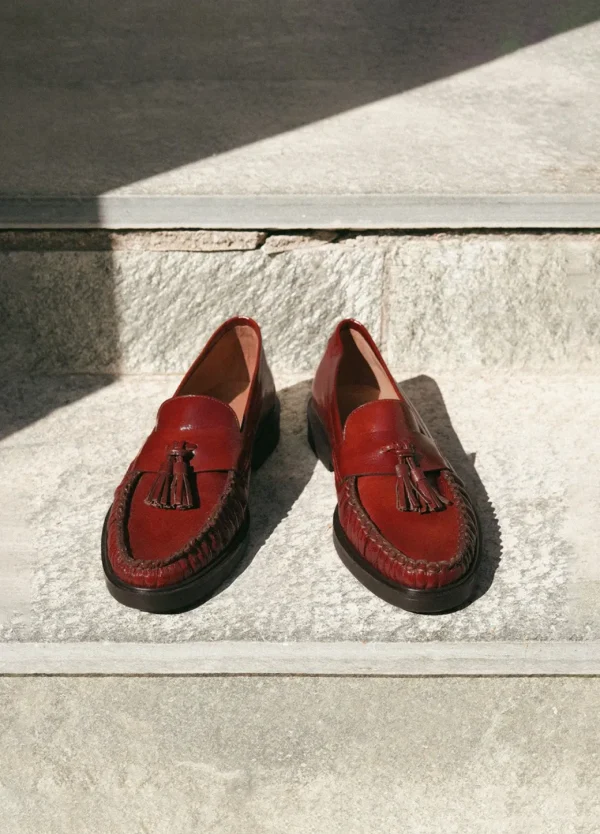 Loafers^Flattered Sigrid Leather Brick Red Patent