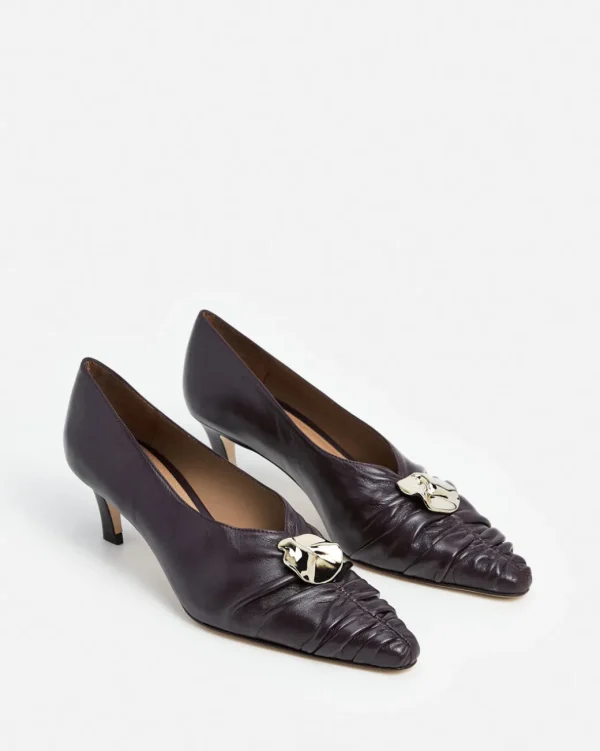Heels^Flattered Tamara Leather Burgundy