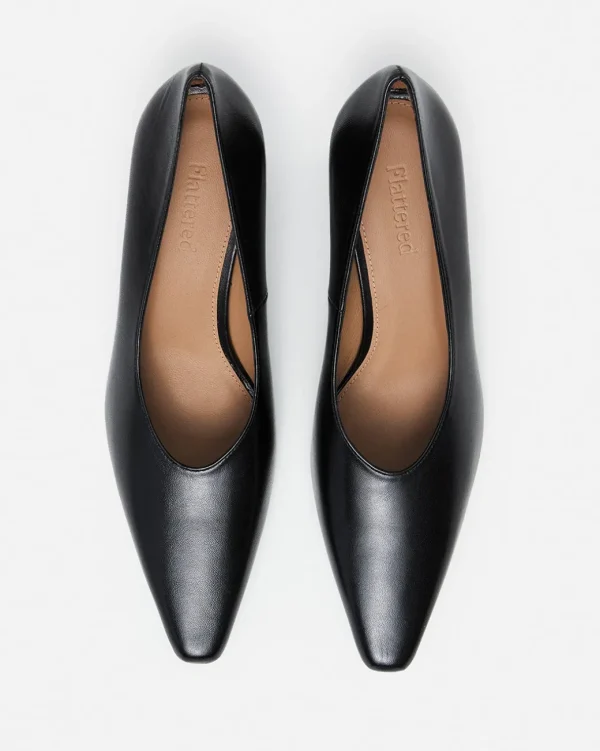 Heels^Flattered Tove Leather Black