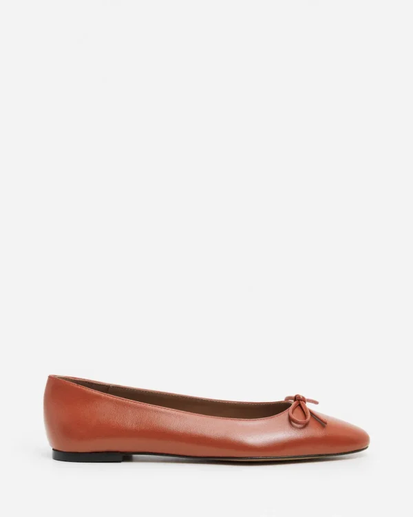 Ballet Flats^Flattered Bodil Leather Red Brick