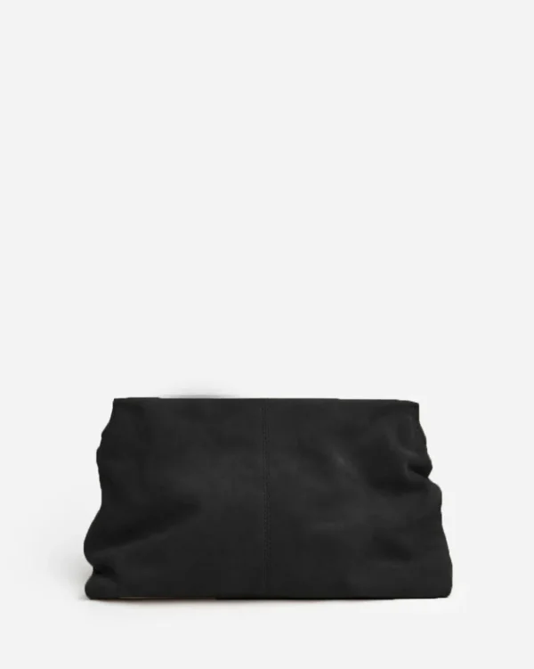 Clutch Bags^Flattered Clay Clutch Suede Black