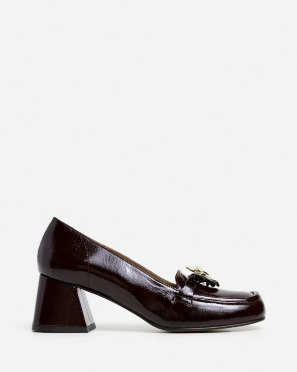 Heels^Flattered Ellinor Leather Patent Burgundy