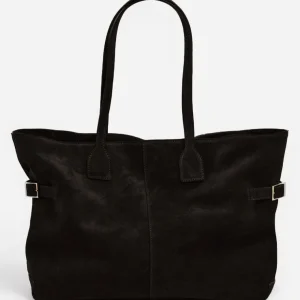 Tote Bags^Flattered Lesley Tote Bag Suede Black